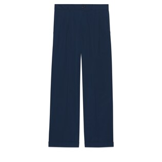 Hose aus Baumwollleinen mit Stickerei