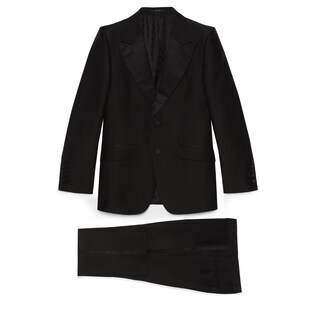 Traje de lana y seda