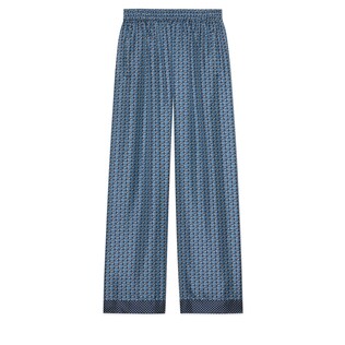 Geometric Interlocking G print silk trouser
