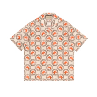 Chemise en mousseline de coton à imprimé équestre