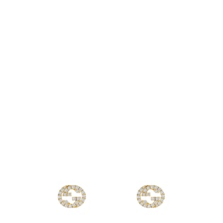Gucci Interlocking studs with diamonds