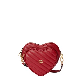Interlocking G mini heart shoulder bag