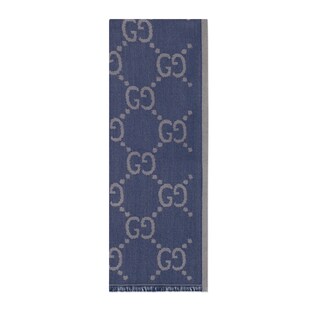 GG wool silk scarf