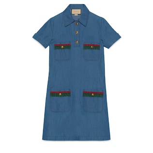 Denim dress with Web detail