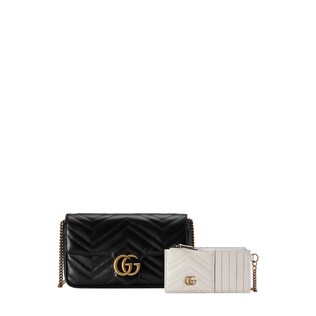 GG Marmont Mini-Brieftasche mit Kettenriemen