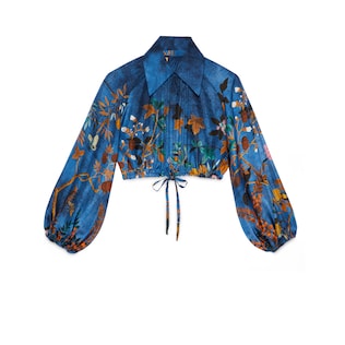 Gucci Tian print silk twill top