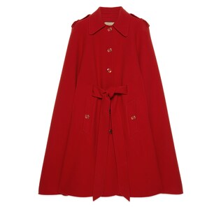 Manteau en laine avec manches-cape