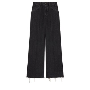 Denim trouser with label