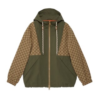Veste zippée en toile de coton GG