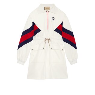 Technical jersey polo dress