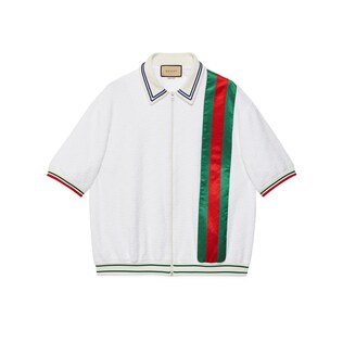 GG cotton terry cloth polo with Web