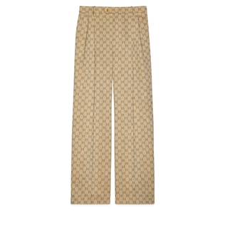 GG linen cotton jacquard trouser