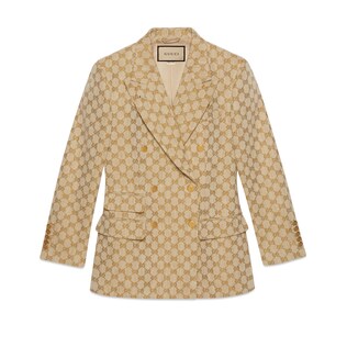GG linen cotton jacquard jacket