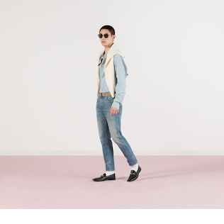 GG stripe fil coupé cotton shirt