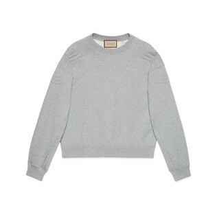 Sudadera algodón afieltrado ciudades Gucci