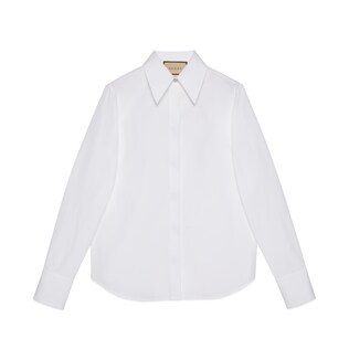 Chemise en coton avec broderie Gucci
