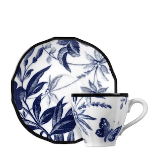 Herbarium coffee cup and saucer, set of two