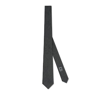 Interlocking G silk wool jacquard tie