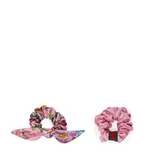 Silk GG scrunchie set
