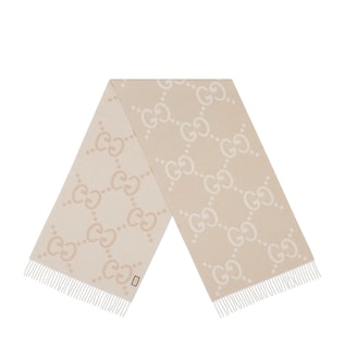 GG cashmere lamé jacquard scarf