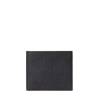 GG rubber-effect bi-fold wallet