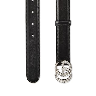 GG Marmont thin belt with crystals