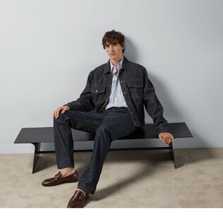 Cotton shirt with Double G embroidery