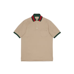 Polo de piqué con cuello con tribanda