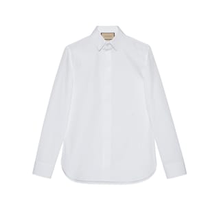 Cotton silk shirt with Double G