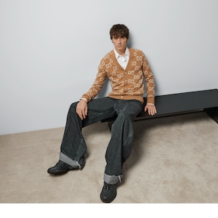 Cotton silk shirt with Double G