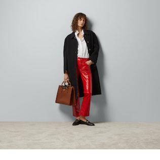 Reversible GG wool coat