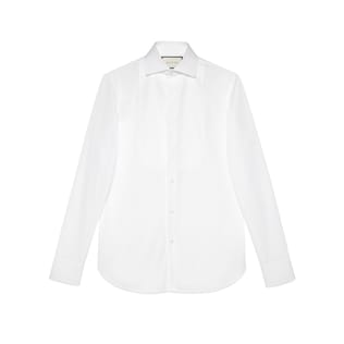 Camicia in cotone Sea Island con plastron