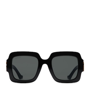 Sonnenbrille mit eckigem Rahmen und Doppel G