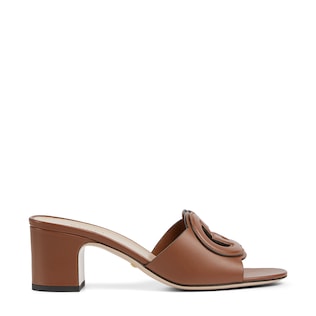 Sandalo slider donna con Incrocio GG