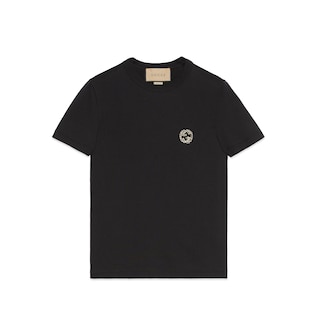 T-shirt en jersey de coton avec détail GG enlacés