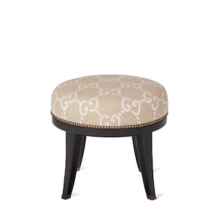 GG jacquard round stool
