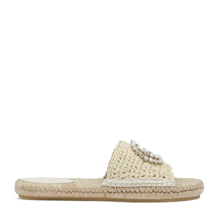 Women's espadrille with crystal Interlocking G