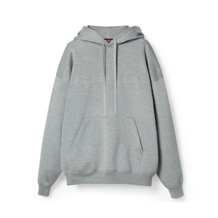 Extra fine knit hooded sweater