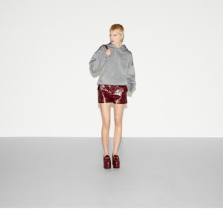 Extra fine knit hooded sweater