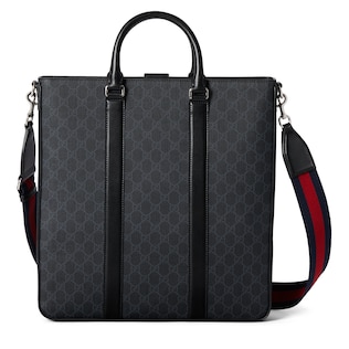 Borsa shopping GG nero misura grande