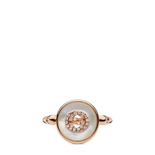Gucci Interlocking 18k diamond ring
