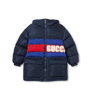 Chaqueta infantil de nylon con capucha