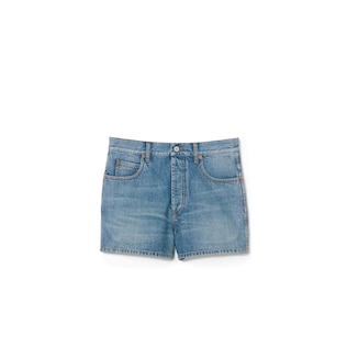 Shorts aus Denim mit normaler Passform und Horsebit