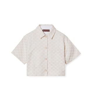 GG cotton gabardine shirt
