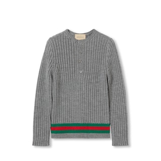 Children's rib stitch wool top