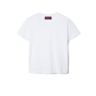 Embroidered cotton jersey T-shirt
