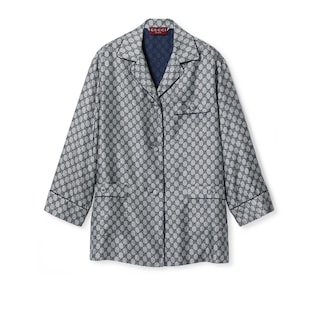 GG silk twill shirt