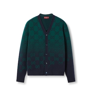 GG degradé wool jacquard cardigan