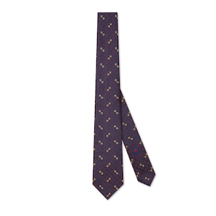 GG silk jacquard tie