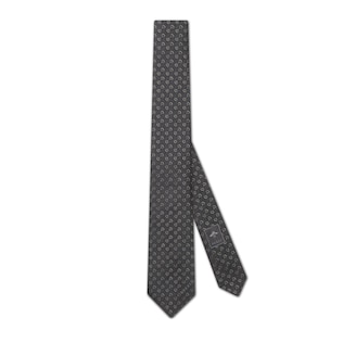 Horsebit silk jacquard tie